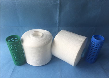 Recykling Virgin Raw White 100 Spun Polyester Yarn 20/2 z barwionym plastikowym stożkiem