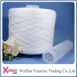 Chiny 100% przędzionej nici poliestrowej, surowej białej przędzy 50/2 Raw White Virgin PPSF Yarn dostawca