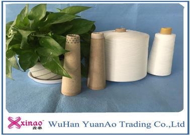 Chiny Industrial Ring Spun 100 Polyester Knitting Przędza do odzieży, optyczny kolor biały dostawca