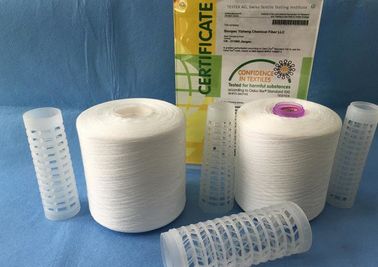 Chiny Raw White Knitting / Weaving 40/2 Spun Polyester Sewing Thread 1.33D × 38mm dostawca
